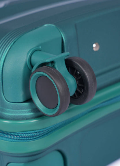 Σετ 3 βαλίτσες V&V Travel Metallo (20″/24″/28″) 3 κομματιών - πράσινο