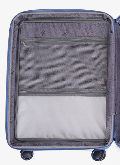 Σετ 3 βαλίτσες V&V Travel Metallo (20″/24″/28″) - 3 κομματιών - Μπλε