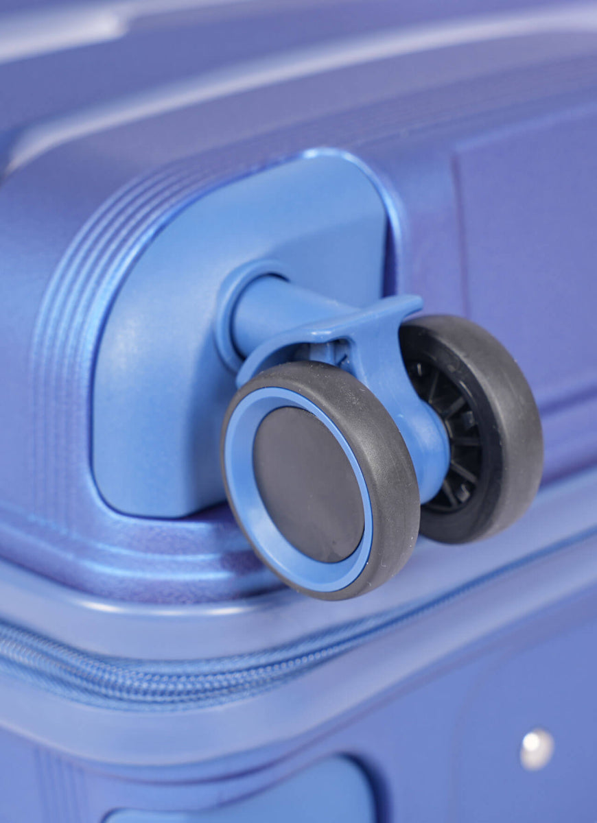 Σετ 3 βαλίτσες V&V Travel Metallo (20″/24″/28″) - 3 κομματιών - Μπλε