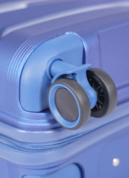 Σετ 3 βαλίτσες V&V Travel Metallo (20″/24″/28″) - 3 κομματιών - Μπλε