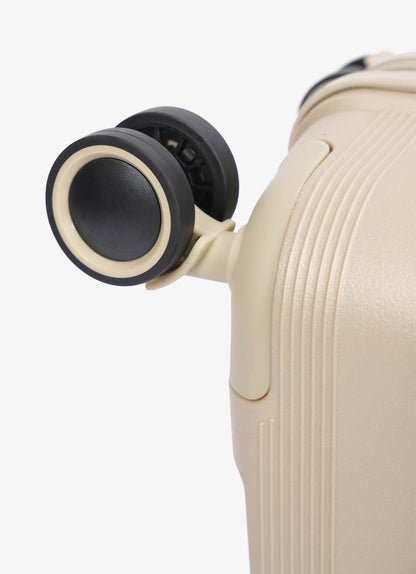 Σετ 3 βαλίτσες V&V Travel Metallo (20″/24″/28″)- 3 κομματιών - Μπεζ