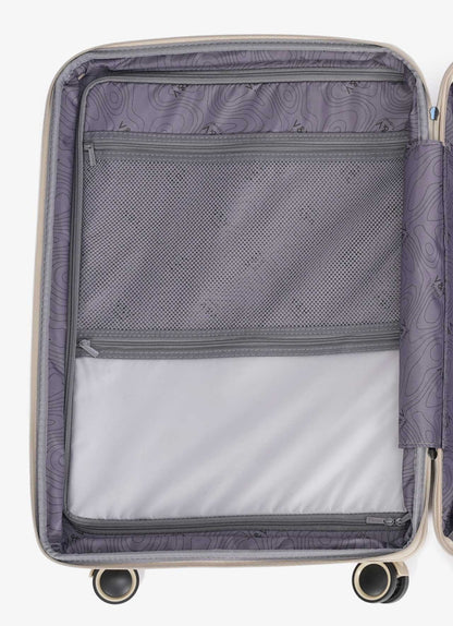 Σετ 3 βαλίτσες V&V Travel Metallo (20″/24″/28″)- 3 κομματιών - Μπεζ