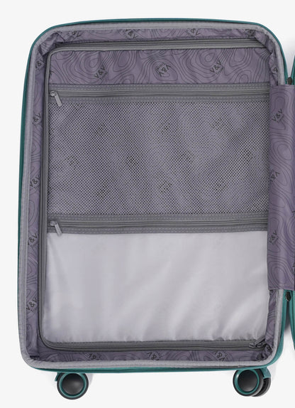 Σετ 3 βαλίτσες V&V Travel Metallo (20″/24″/28″) 3 κομματιών - πράσινο