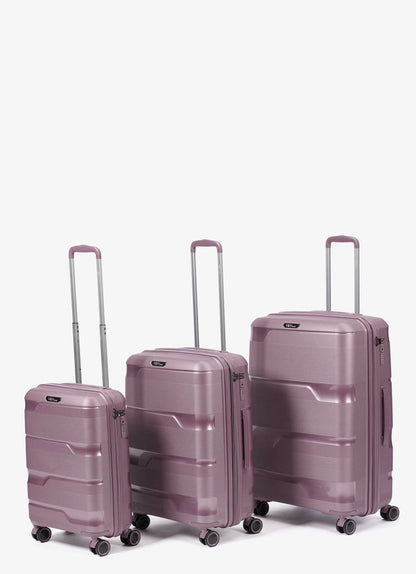 Σετ 3 βαλίτσες V&V Travel Metallo (20″/24″/28″) 3 κομματιών - Violet