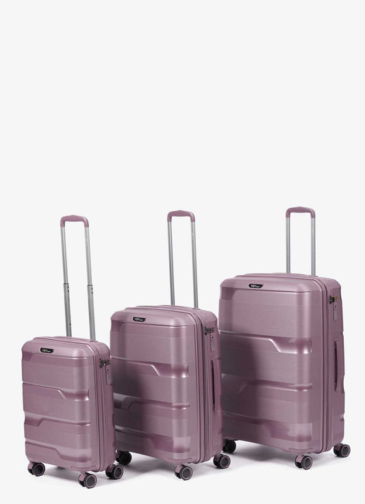 Σετ 3 βαλίτσες V&V Travel Metallo (20″/24″/28″) 3 κομματιών - Violet